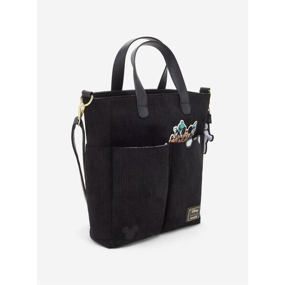 Loungefly Disney Mickey & Friends Peeking Pocket Corduroy Tote - Picture 3 of 6